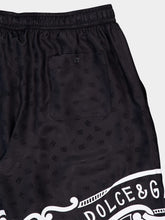 Dolce & Gabbana Black Silk Bandanna-Print Shorts