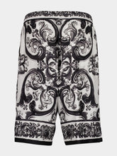 Dolce & Gabbana Majolica Silk Twill Shorts