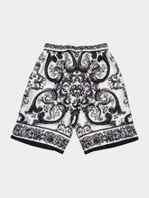 Dolce & Gabbana Majolica Silk Twill Shorts