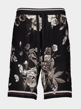 Dolce & Gabbana Floral-Print Silk Jogging Shorts