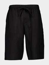 Dolce & Gabbana Black Casual Fit Linen Shorts