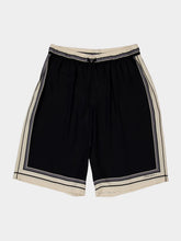 Dolce & Gabbana Black Vanity Silk Bermuda Shorts with Logo