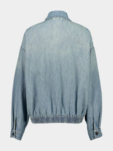 Miu Miu Light Blue Chambray Blouson Jacket