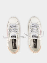 Golden Goose White Antique Pink Super-Star Sneakers With Metal Lettering