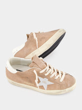 Golden Goose Super-Star Suede Sneakers with Laminated Leather Star