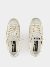 Golden Goose White and Silver Star Sneakers