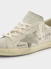 Golden Goose White and Silver Star Sneakers