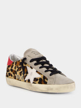 Golden Goose Leopard Horsy Star Leather Sneakers