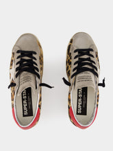Golden Goose Leopard Horsy Star Leather Sneakers