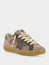 Golden Goose Lavender Grey and Dark Grey Super-Star Sneakers
