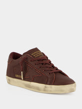 Golden Goose Bordeaux Super-Star Leather Sneakers