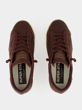 Golden Goose Bordeaux Super-Star Leather Sneakers