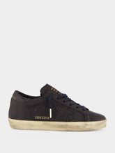 Golden Goose Navy Blue Super-Star Leather Sneakers