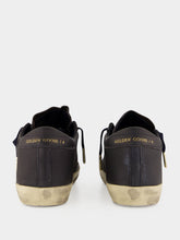 Golden Goose Navy Blue Super-Star Leather Sneakers