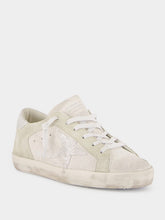 Golden Goose White Super-Star Crystals Shimmer Sneakers