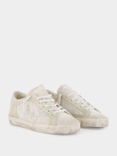 Golden Goose White Super-Star Crystals Shimmer Sneakers