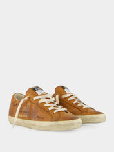 Golden Goose Super-Star Journey Print Sneakers in Cuoio