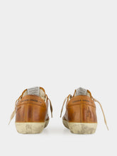 Golden Goose Super-Star Journey Print Sneakers in Cuoio