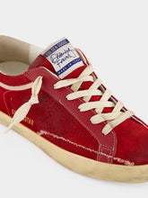 Golden Goose Red and White Super-Star Sneakers