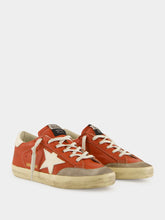 Golden Goose Orange Superstar Sneakers with Suede Heel