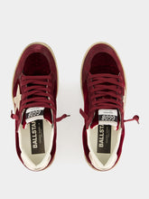 Golden Goose Ruby Red Ballstar Velvet Sneakers