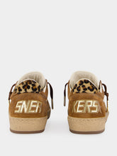 Golden Goose Brown Ballstar Sneakers with Leopard Details