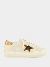 Golden Goose Cream and Brown Hi Star Nappa Sneakers