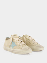 Golden Goose Seed Pearl and Aquamarine V-Star 2 Sneakers