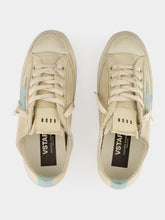 Golden Goose Seed Pearl and Aquamarine V-Star 2 Sneakers