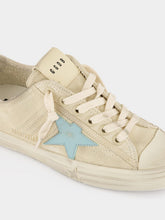 Golden Goose Seed Pearl and Aquamarine V-Star 2 Sneakers
