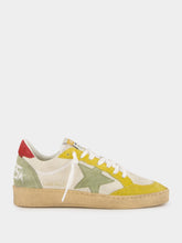 Golden Goose Buttercream Ball Star Suede and Nylon Sneakers