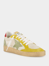 Golden Goose Buttercream Ball Star Suede and Nylon Sneakers
