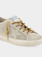 Golden Goose Super-Star Perforated Suede Sneakers in Grey