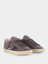Golden Goose Grey Super-Star Glitter Star Sneakers