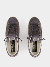 Golden Goose Grey Super-Star Glitter Star Sneakers