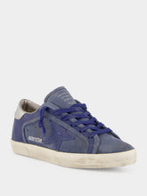 Golden Goose Denim Blue Super-Star Suede Sneakers