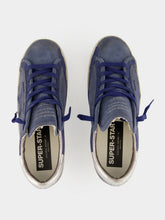 Golden Goose Denim Blue Super-Star Suede Sneakers