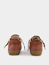 Golden Goose Red Rust Super-Star Waxed Suede Sneakers