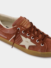 Golden Goose Red Rust Super-Star Waxed Suede Sneakers