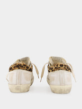 Golden Goose White Superstar Sneakers with Leopard Heel