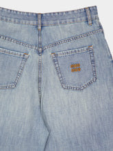 Miu Miu Light Blue Chambray High-Rise Jeans