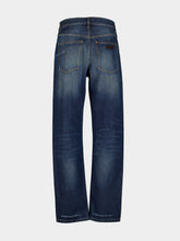 Miu Miu Blue Faded Wide-Leg Cotton Denim Jeans