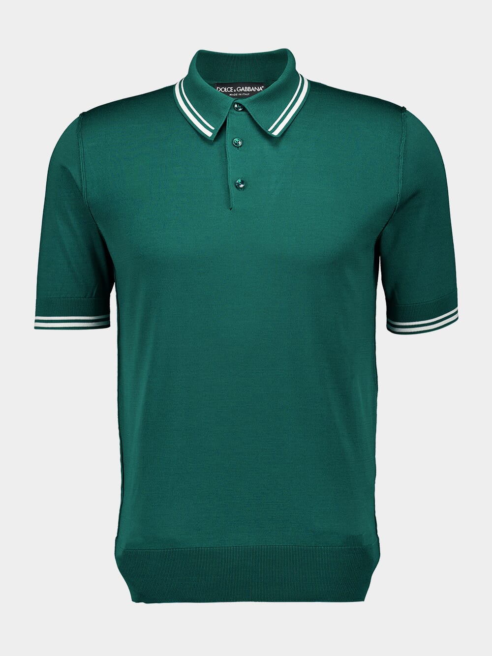 Green Silk Polo Shirt