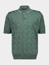 Dolce & Gabbana Grey Silk Polo Shirt with Micro-Dot Stitch