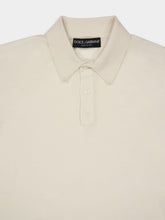 Dolce & Gabbana Natural White Regular-Fit Cashmere Polo