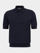 Dolce & Gabbana Blue Fine-Gauge Wool Polo Shirt