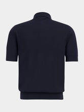 Dolce & Gabbana Blue Fine-Gauge Wool Polo Shirt