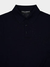 Dolce & Gabbana Blue Fine-Gauge Wool Polo Shirt