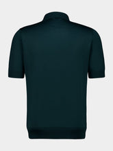 Dolce & Gabbana Dark Green Silk Polo Shirt