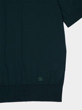 Dolce & Gabbana Dark Green Silk Polo Shirt